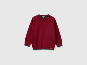 Pullover aus 100 % Baumwolle mit kontrastierenden Kanten