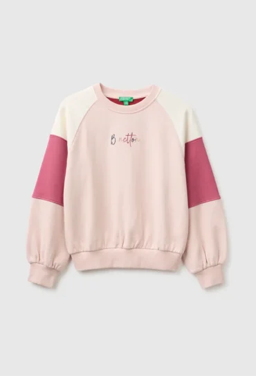 Sweatshirt mit Farbblock-Design und Stickerei