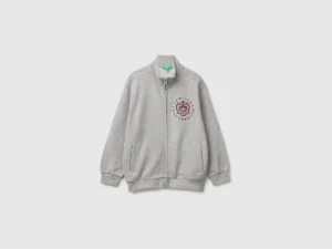 Sweatshirt mit Reißverschluss aus 100 % Baumwolle