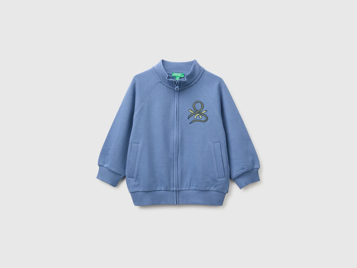 Sweatshirt mit Reißverschluss und Logo