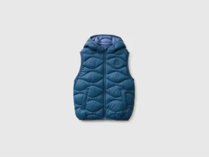 Wattierte, ärmellose Jacke mit Kapuze